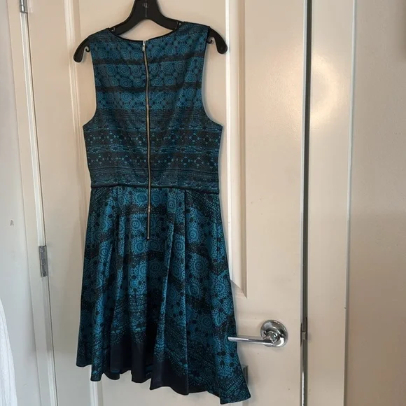 The Limited Blue and Black Patterned Mini Dress - Picture 12 of 12